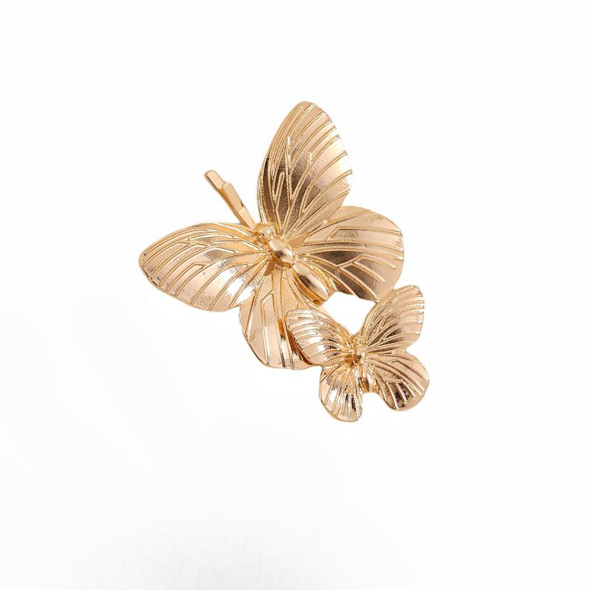 Vintage Butterfly Metal Hairpin Headdress for Womem New Chinese Style Retro Punk Exquisite Updo Bobby Pins Hair Accessories