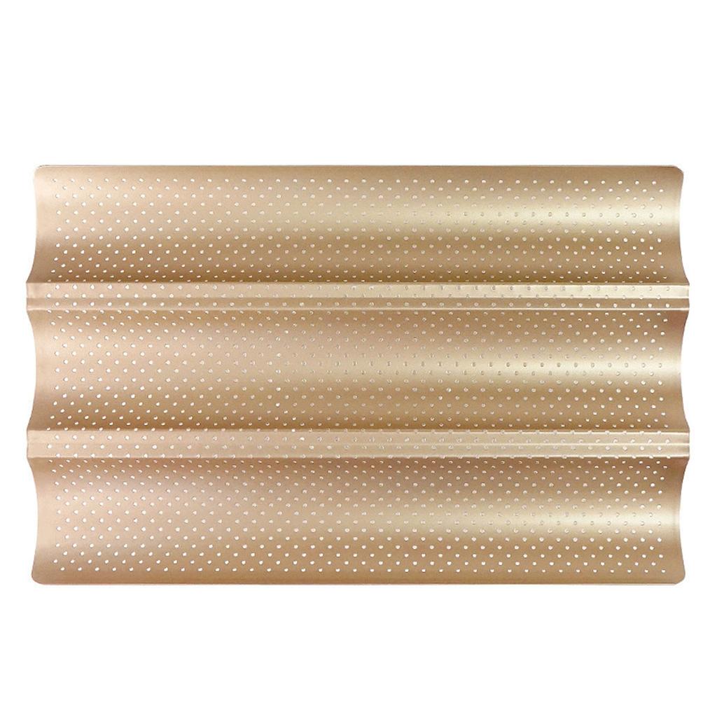 Carbon Steel French Bread Baking Pan Nonstick Perforated Loaf Baking Mold Long Bread Pan Cake Baking Pan for DIY Baking