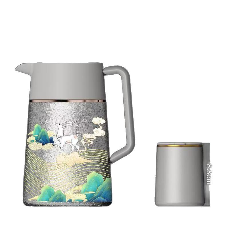 Titanium-Coated Insulated Teapot & Bottle Gift Set for Home or Travel