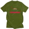 Modny T-shirt z Flagą Republiki Kalifornii Unisex Krótki Rękaw 1846 Flaga Stanu Kalifornia T-shirt z Niedźwiedziem Czysta Bawełna Letnie Koszulki