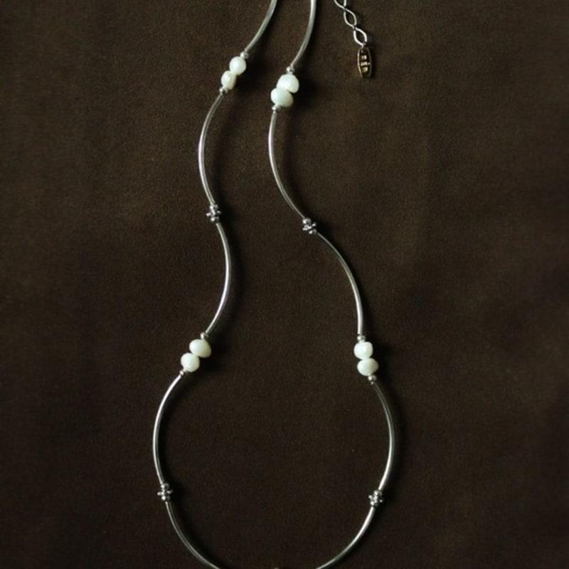 

RER WAVE PEARL NECKLACE SILVER