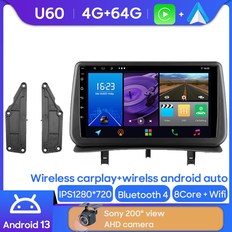 Android Multimedia For Renault Clio 3 2005 - 2014 Car Stereo CPU Radio QLED Player Navigation Carplay Auto HDR 5G Cam Dash WIFI