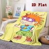 Rugrats 2D Flat Pattern Flannel Blanket High quality All Seasons Warmth and Comfort Perfect for Christmas Gifts.MMT0918335
