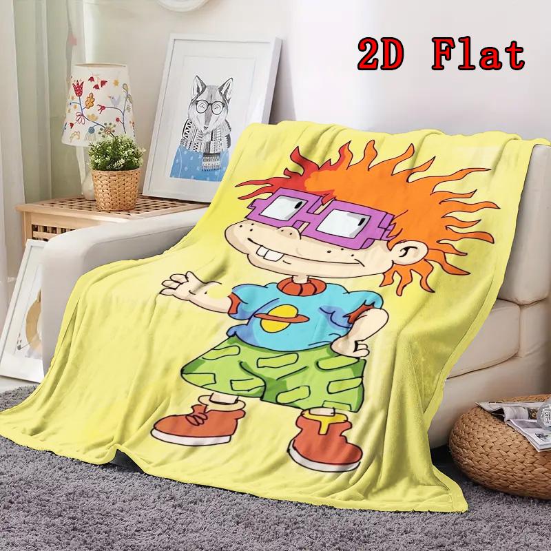 Rugrats 2D Flat Pattern Flannel Blanket High quality All Seasons Warmth and Comfort Perfect for Christmas Gifts.MMT0918335