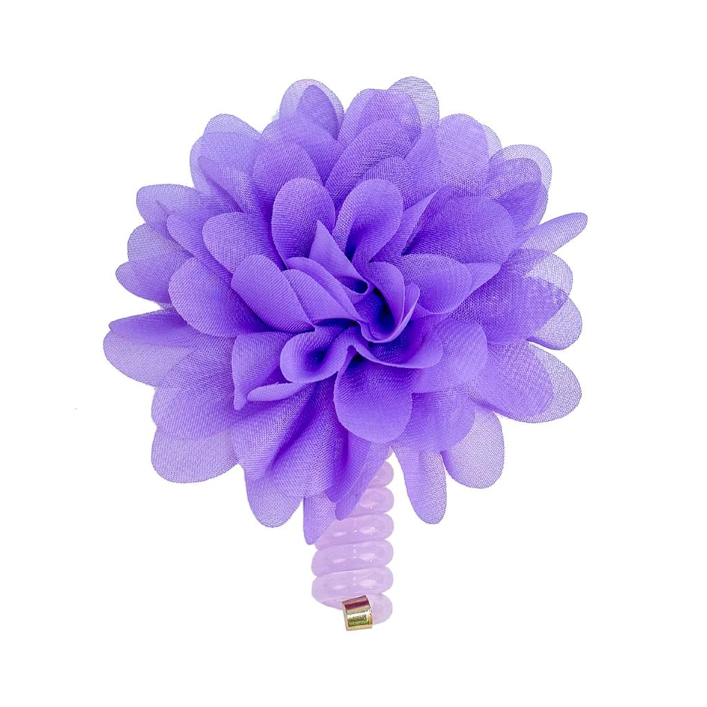 Women Chiffon Flower Elastic Hair Rope Bands Cute Girls Telephone Wire Line Elasticity Hair Ties For Kids Girls Hair Accessories