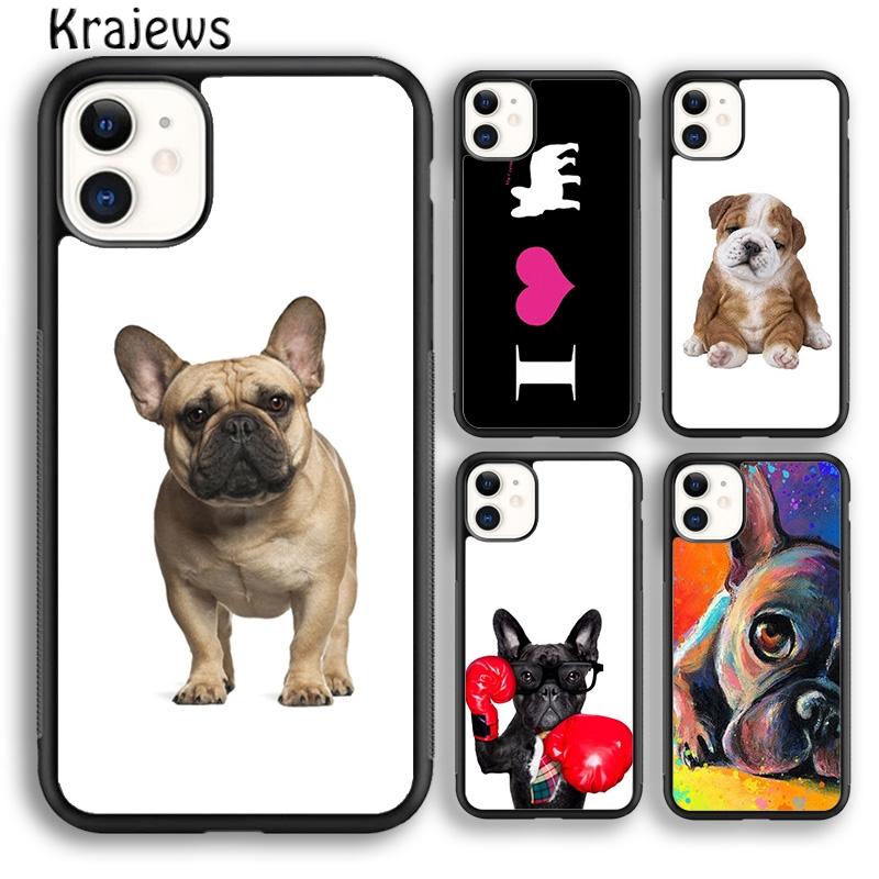 Krajews Cute Puppy Pug French Bulldog box Phone Case Cover For iPhone 17 Air 16 15 14 plus 12 13 pro max Fundas