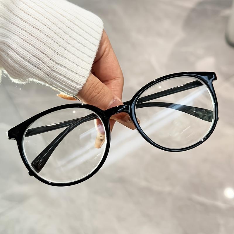 Women's Ultra-Light Comfort Round Non-Prescription Glasses Anti-Blue Light Decorative Clear Lenses for Office Student Lifestyle