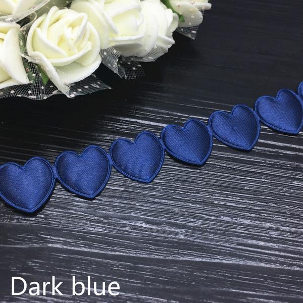 1.6cm Colorful Solid Color Heart-shaped Webbing Clothing Accessories Ribbon Cake Gift Box Packaging Ribbon Embossed Belt