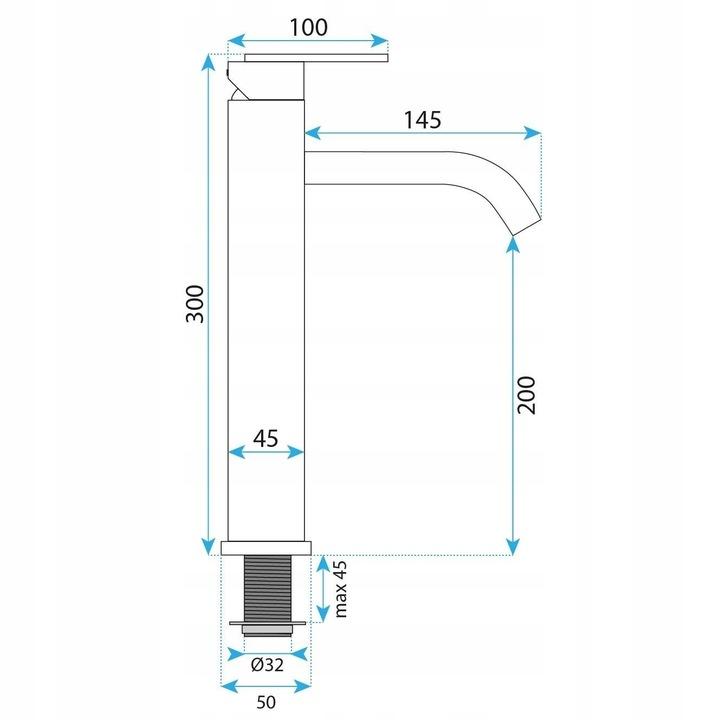 Silver Black Matte Washbasin Faucet Tall Ontario Rea
