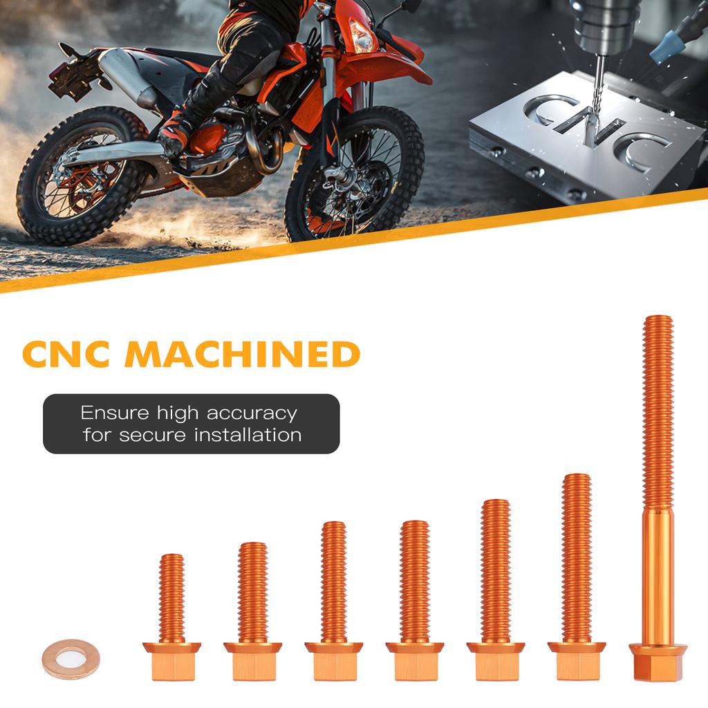 For KTM EXC 300 EXC 250 XCW 300 XCW 250 2020 2021 2022 M5 M6 Motorcycle Engine Bolts Kit Ignition Clutch Cover Screw Nuts