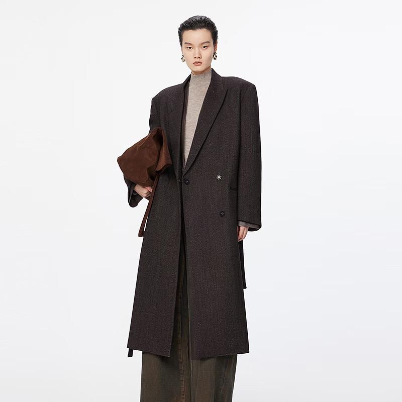 JNBY Women's Winter Wool Blend Lapel Coat