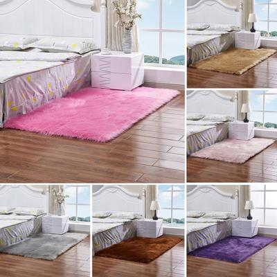 Tapis de sol en peluche doux et long, rectangulaire ou carré