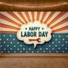 Holiday Background Retro Style Patriotic Banner Red Blue White Color Scheme Event Banner for Indoor Decoration Event Decoration