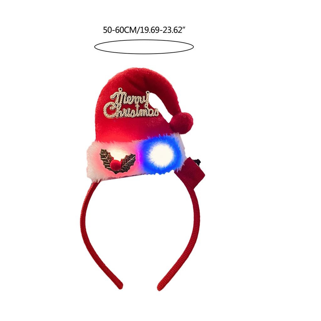 LED Luminous Christmas Headband for All Age New Year Party Hairband Festive Celebration Party Props Holiday Hair Decors