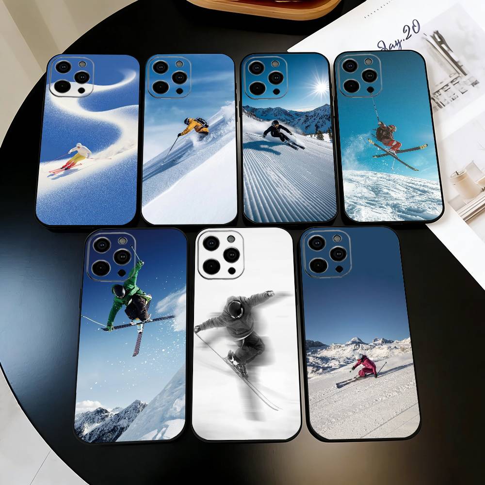 Sport Snowboarding Phone Case Silicone Soft For IPhone 17 16 15 14 13 12 11 X XR Plus Pro Max Plus