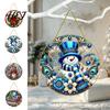 Holiday Hanging Ornaments Christmas Tree Ornaments, Acrylic Festive Pendants with Lanyard for Xmas Charms Party Home Decoration, Indoor Scene