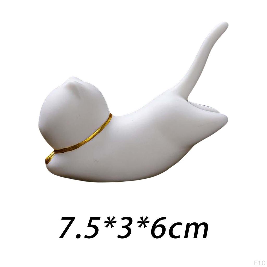 Animal Figurine Incense Burner Ceramic Porcelain Ornament Decorative Holder for Tabletop