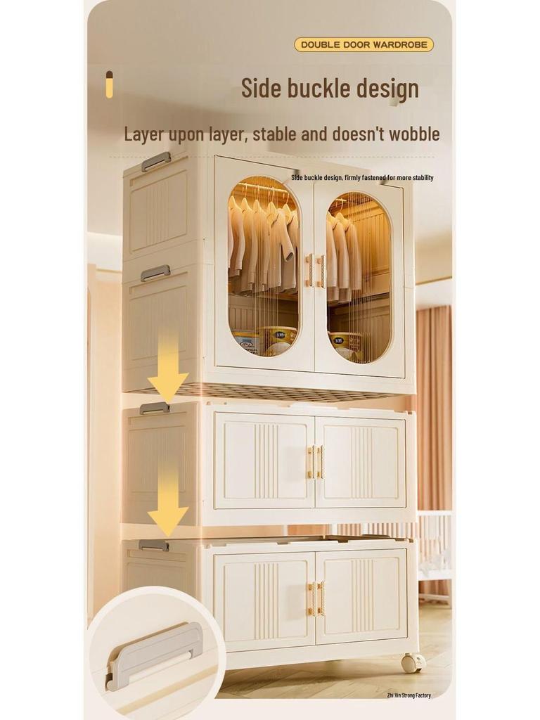Foldable Baby Wardrobe & Quilt Storage Cabinet for Children and Students