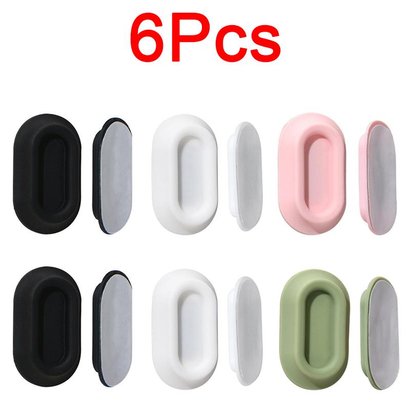 6 Pack Magnetic Remote Control Holder Self-Adhesive Wall Mount Multi‑Purpose Remote Control Support For Home Office JYSNJ04