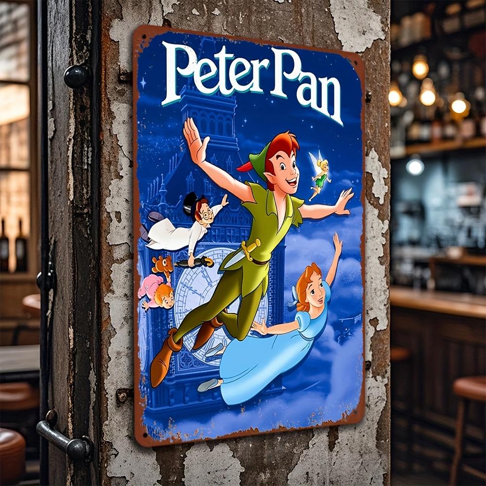 A Beautifully Designed Tin Sign Featuring Beloved Cartoon Characters Pinocchio And Geppetto, Officially Licensed for Wall Decora
