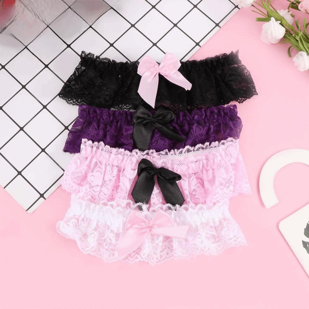 Lovely Women Thigh Bow Wedding Cosplay Sexy Lace Garter Belt Bowknot Leg Ring