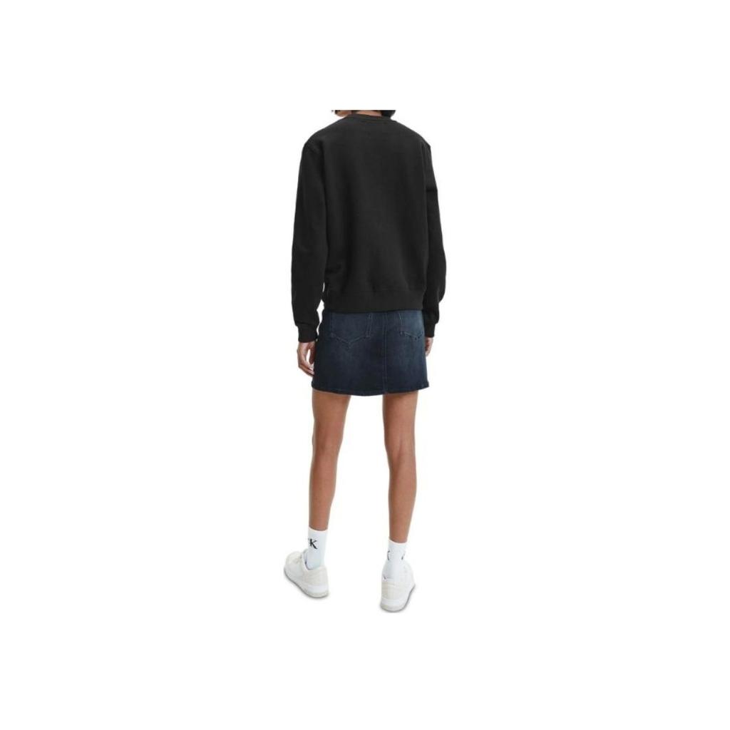 Calvin Klein Felpa Girocollo con Stampa Logo Solido Uomo top Nero 40GC200-001