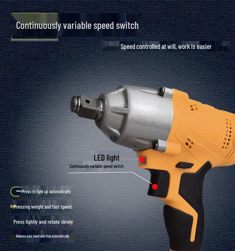 Cordless High Torque Lithium Impact Wrench with Torque Limiting and Portable Design