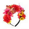 Simulated Flower&Skull Thin Side Headband Halloween Hair Hoop Fashion Women Wedding Party Photography Hairstyle Headwear