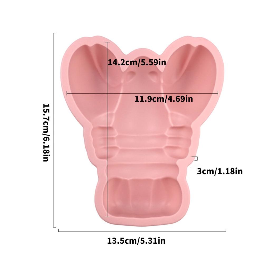 Matgodkjent silikon hummerform Kreativ såpeform for sjokoladebaking DIY håndverk og såpefremstilling Kjøkkenverktøy