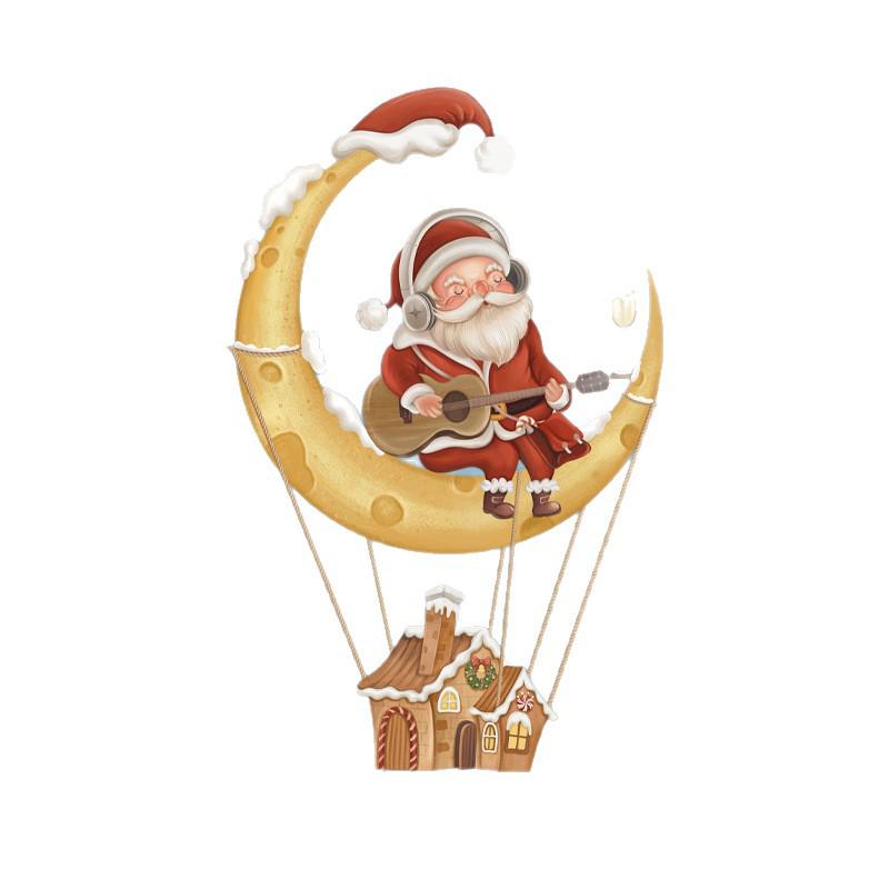 Festive Santa Claus Window Wall Sticker - Christmas Décor