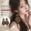 Bohemian Long Tassel Earrings Ethnic Dangle Women's Earrings Feather Dangle Earrings  Photoshoot