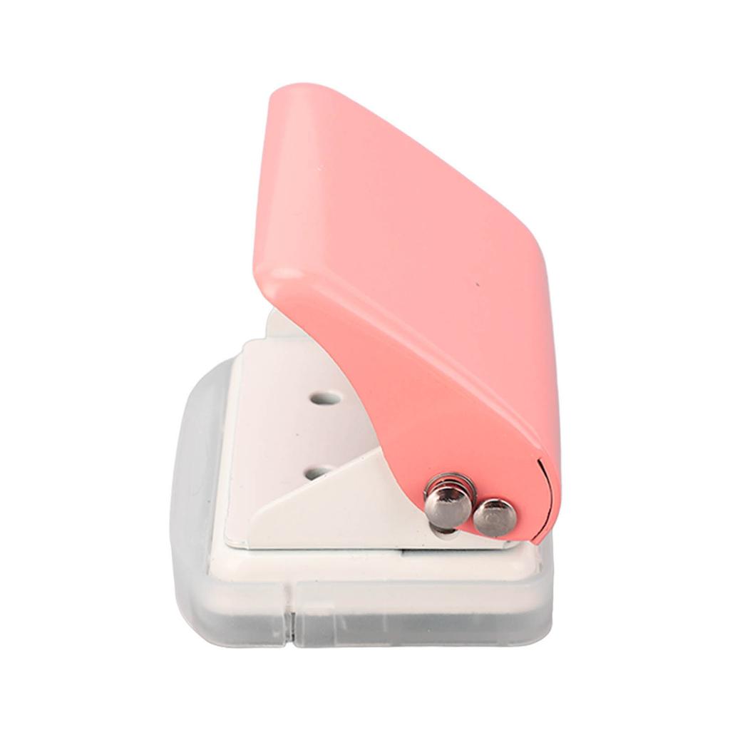 Hålstans Handhållen Lösbladspappershålstans Rosa 3-hålsstans med 5 ark kapacitet