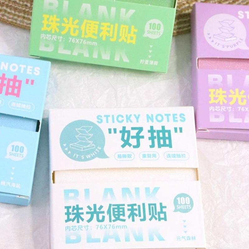Glitter Film Bookmarks For Study Bookmarking and Office Use, Gradient Color Pull Out Transparent Marking Stick Note