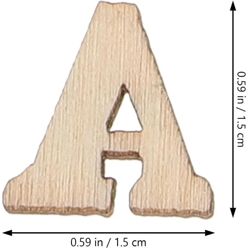 100pcs Craft Letters Small Wooden Alphabet Letters Unfinished Wood Letters Wood Pieces for Crafts Spelling Education Wood Crafts