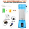 Tragbarer Mixer, persönlicher Entsafter mit wiederaufladbarem USB-Fruchtsaftmixer für Smoothies und Shakes, 380 ml