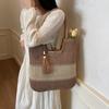 Large Capacity Commuter Leisure Straw Bag Women'S Seaside Vacation Beach Bag Woven Shoulder Tote Bag