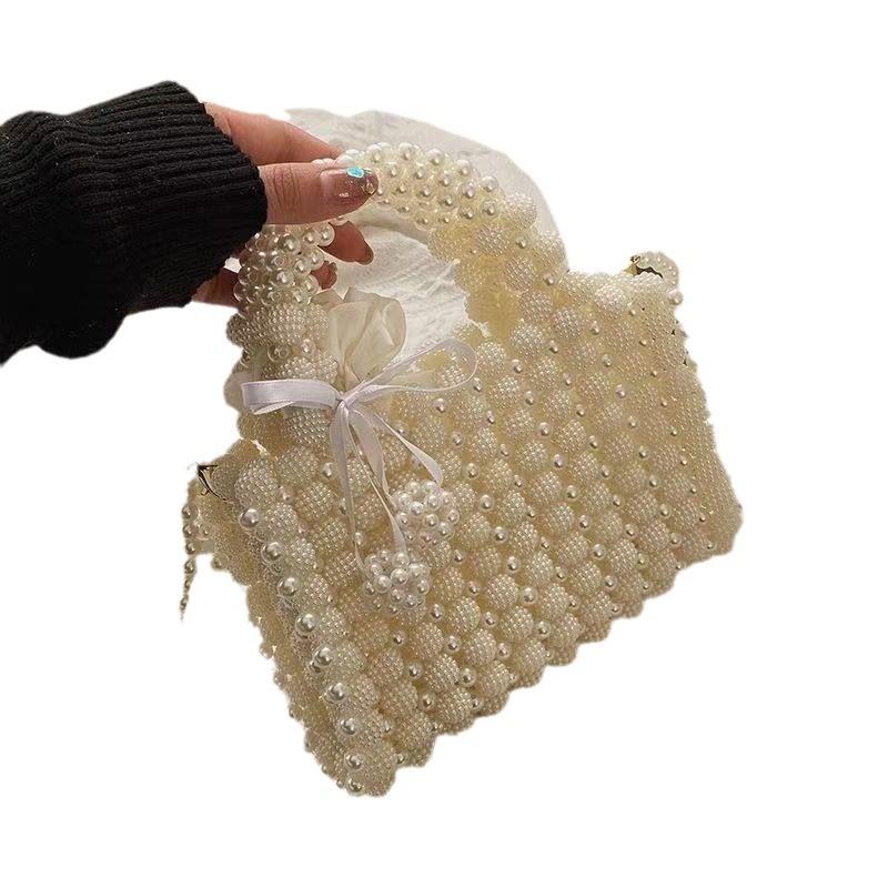 Yangmei Beaded Pearl Crossbody Handbag