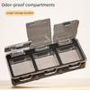 Large Capacity Portable Pill Box Waterproof Moisture-Proof Sealed Pill Dispenser Transparent 3-Compartment