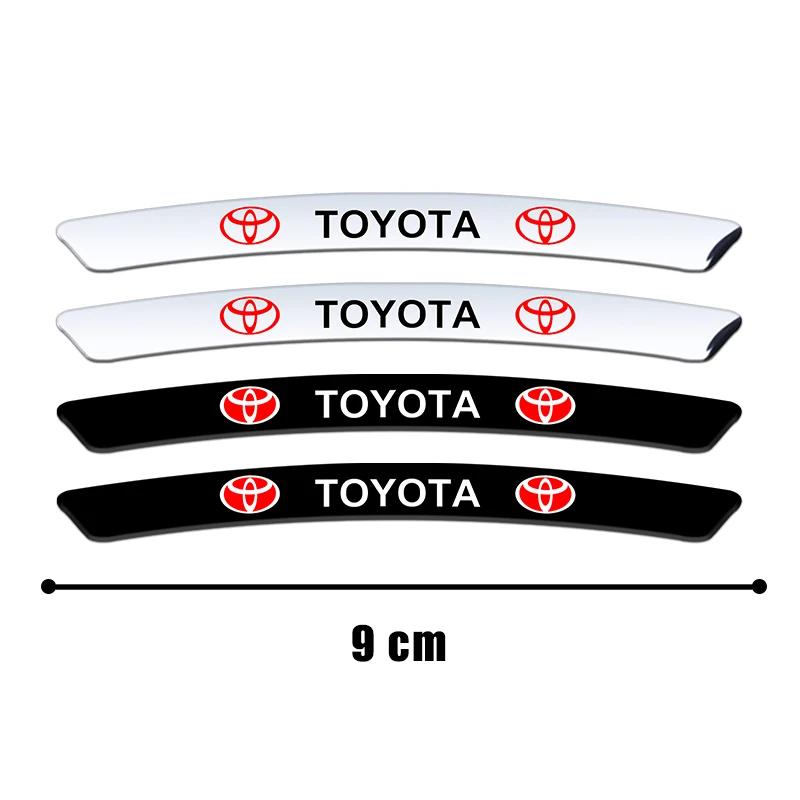 4Pcs Reflective Wheel Eyebrow Car Wheel Hub Stickers For Toyota TRD Gazoo Racing Corolla Yaris Chr Auris Rav4 Prius Prado Verso