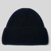 100% Wool Knit Beanie Hat Women Men Warm Ear Protection Winter Cap One-Piece Seamless Solid Color