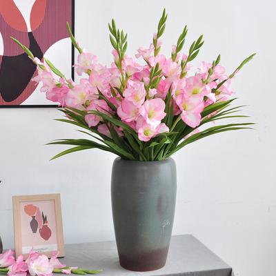 Floare Artificială Gladiole Realistă Floare Falsă de Mătase Decorare Acasă Birou Nuntă Petrecere Interior Exterior Floare Falsă Înflorită