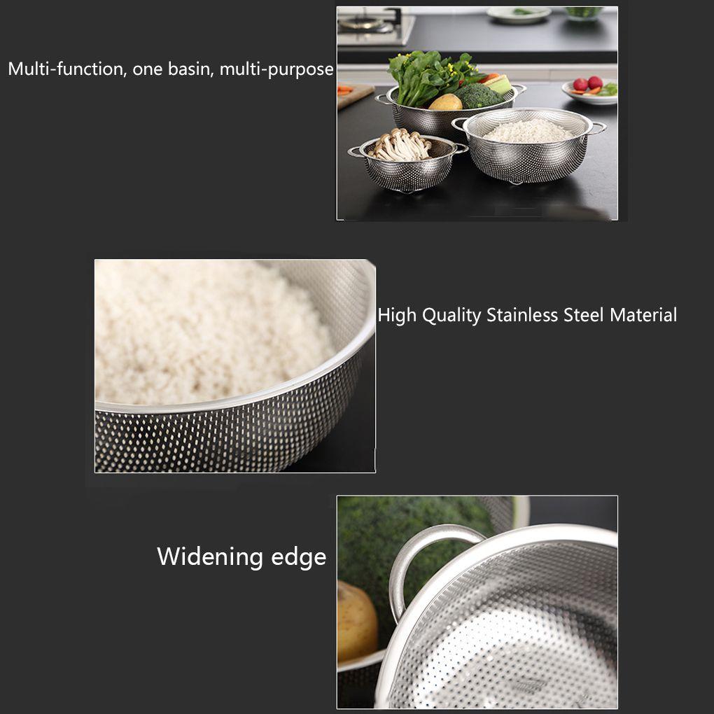 Stainless Steel Fine Mesh Strainer Bowl Drainer Vegetable Sieve Colander