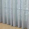 Semi Blackout Curtain Fashion Vine Leaf Pattern Embossed Tulle European Simple Elegant Romantic Durable for Living Room Decor