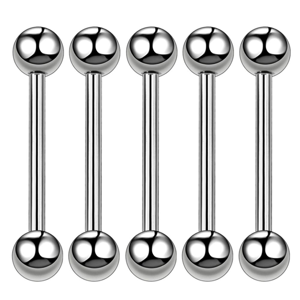 

5 шт. 16G/18G Титановая индустриальная штанга G23 Серьга для хряща Длинная серьга-гвоздик Пирсинг хеликса/трагуса Ретейнер для тела Циркон 14G 1.6x22x4x4mm