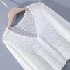 Lockerer V-Ausschnitt Häkelstrick-Cardigan - Damen Langarm Sonnenschutz für Frühling & Sommer