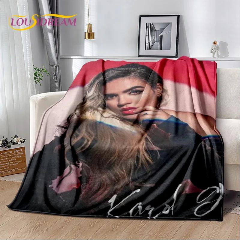 Karol G Singer Printing HD Blanket,Soft Throw Blanket for Home Bedroom Bed Sofa Picnic Travel Office Rest Cover Blanket Kids