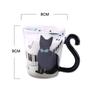 1Pcs Creative Cat Glass Cups with Cat Tail Handle Coffee Glass Lovers Cups Milk Mug Lover Valentine's Day Romantic Present