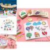 Montessori Wooden Drawing Stencils Set For Kids 20 Colorful Templates For Creative Diy Painting And Learning Games Chars)