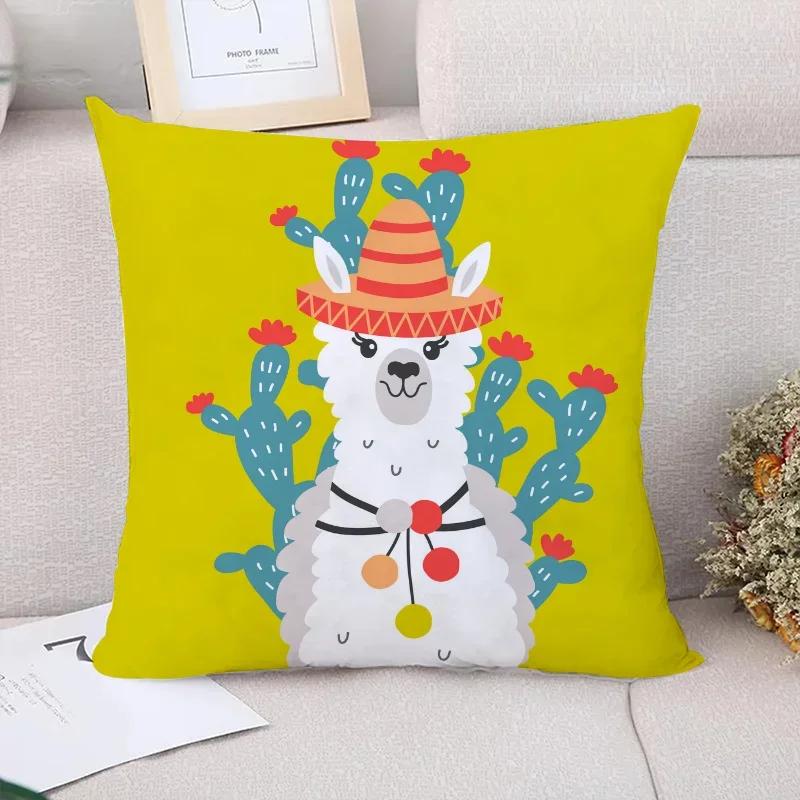 Alpaka Couchkissen Zierkissenbezüge Dekorative Sofakissen Kissenbezug x Einzelbettwäsche Kurzplüsch Bett