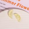 2Pcs Summer Fresh Ice Orange Slice Resin Accessories Without Hole Personalized Women Earrings Keychain Bead Pendant DIY Material